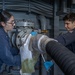 USS Iwo Jima Sailors Set Up Refueling Station for Refeuling In Port