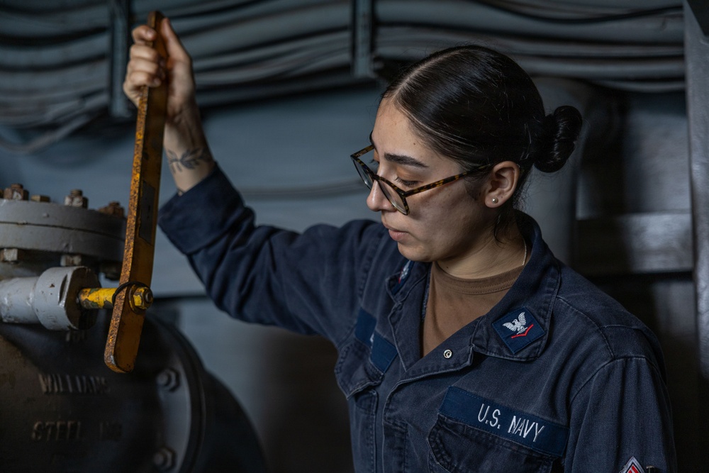 USS Iwo Jima Sailors Set Up Refueling Station for Refeuling In Port