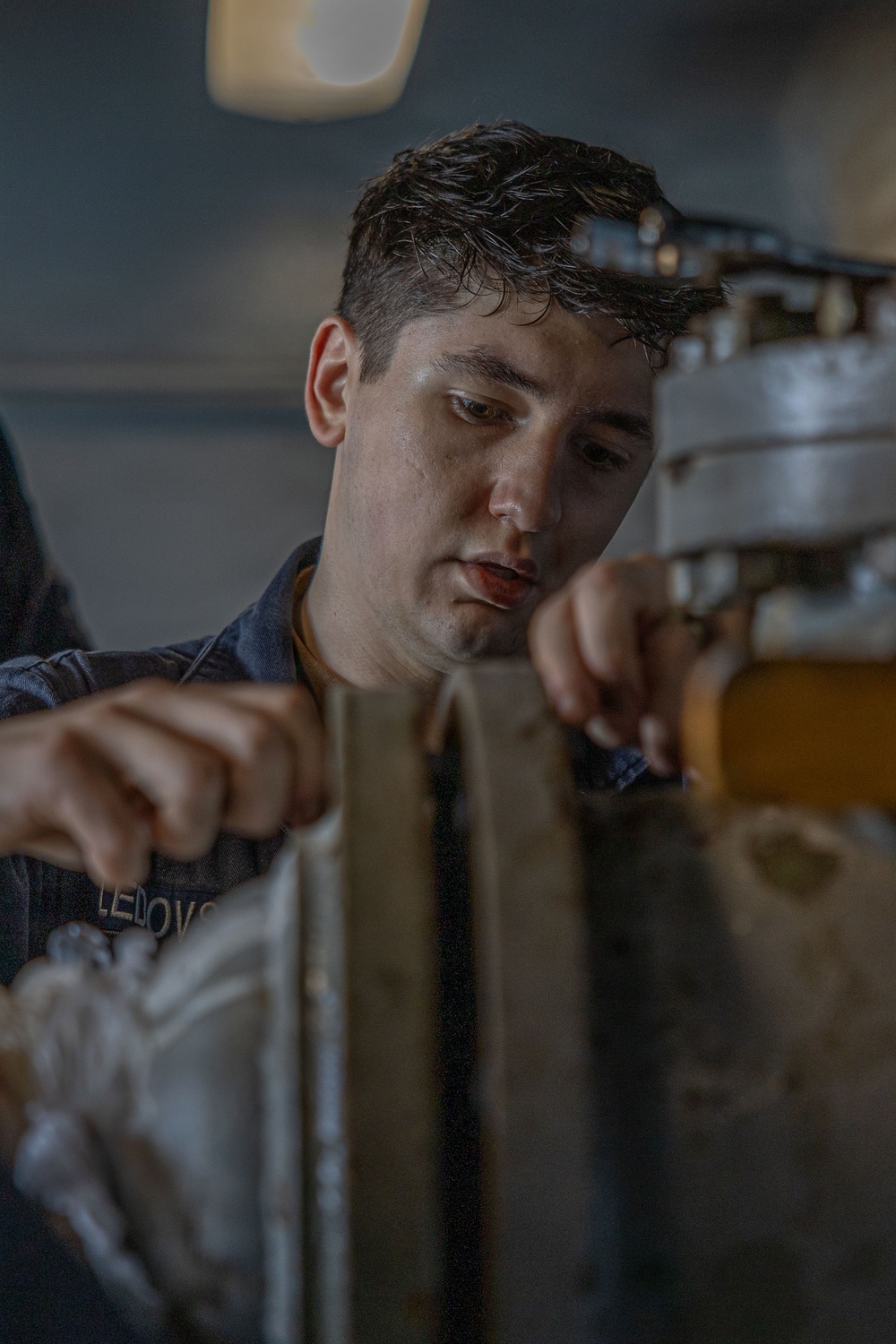 USS Iwo Jima Sailors Set Up Refueling Station for Refeuling In Port