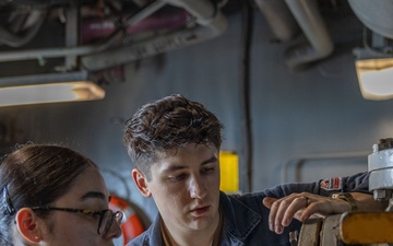 USS Iwo Jima Sailors Set Up Refueling Station for Refeuling In Port