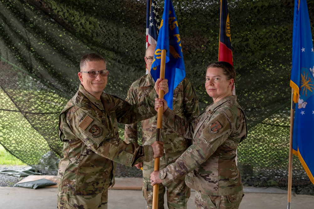 145th CES welcomes Lt. Col. Catherine W. Underwood as new commander