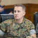 U.S. Marine Corps Maj. Gen. Clark attends military briefing