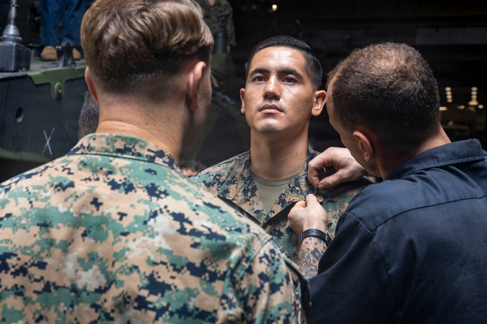 USS Comstock Conducts Promotions