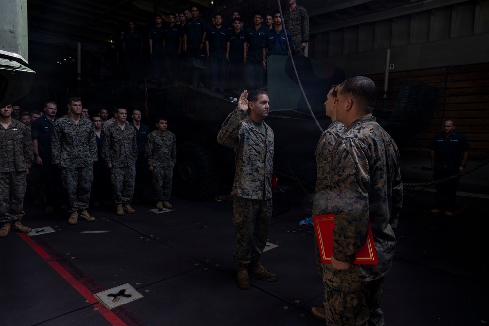 USS Comstock Conducts Promotions