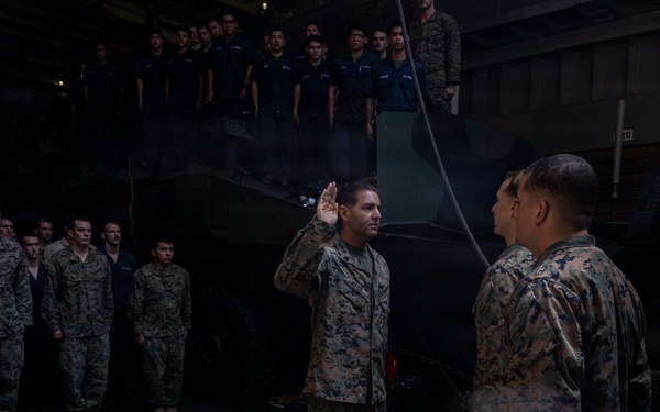 USS Comstock Conducts Promotions