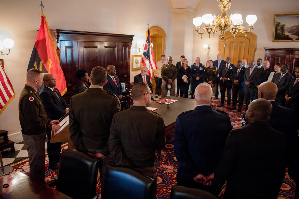 Ohio National Guard signs State Partnership Program agreement with the Republic of Angola
