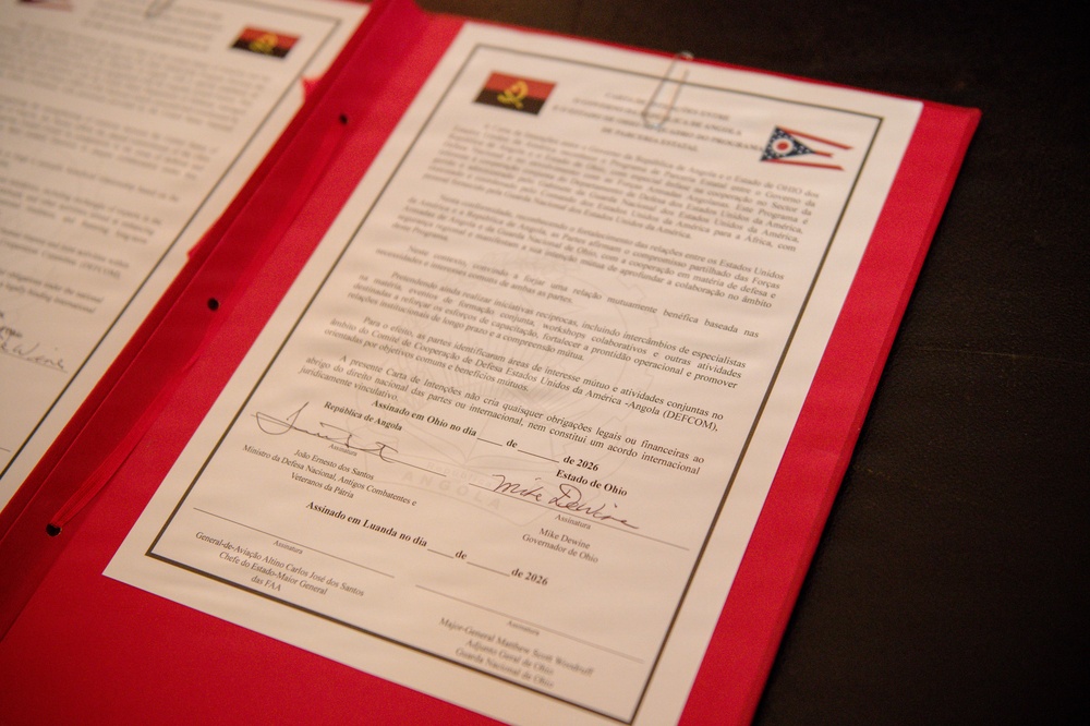 Ohio National Guard signs State Partnership Program agreement with the Republic of Angola