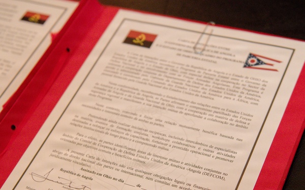 Ohio National Guard signs State Partnership Program agreement with the Republic of Angola