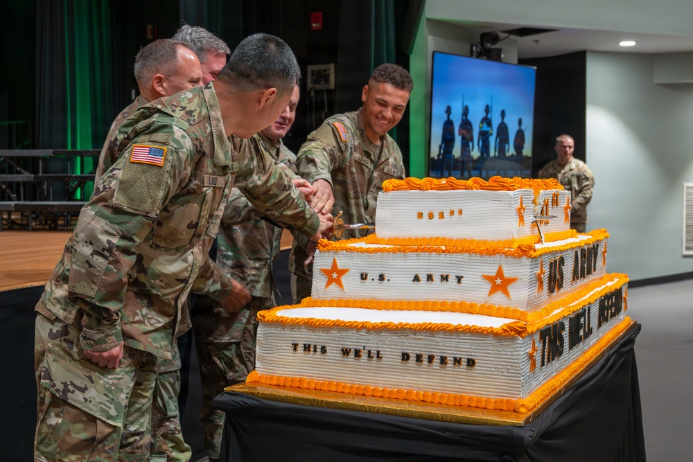 251st Army Birthday Cake Cutting and Reenlistment