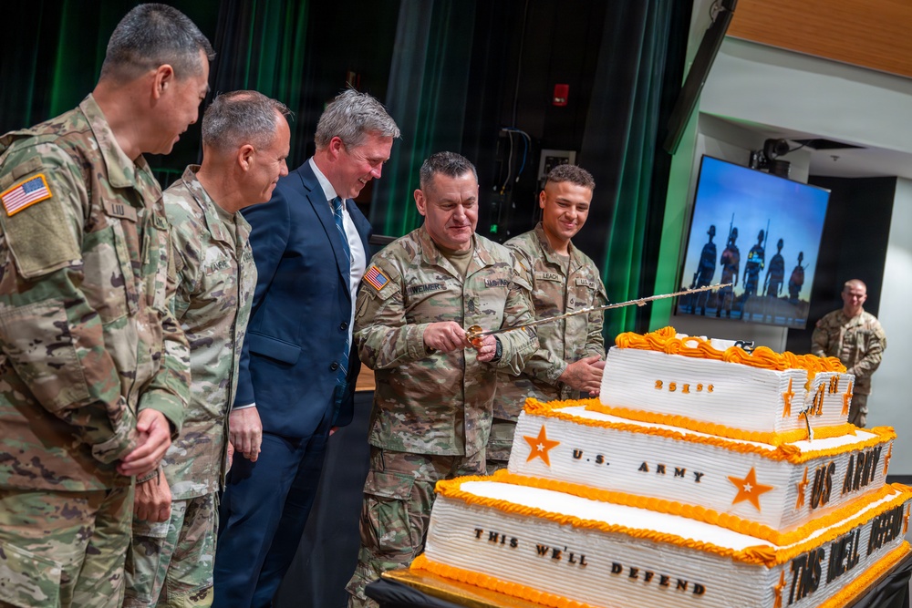 251st Army Birthday Cake Cutting and Reenlistment
