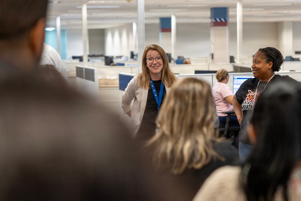 AMPO employees learn reserve pay, tour DFAS