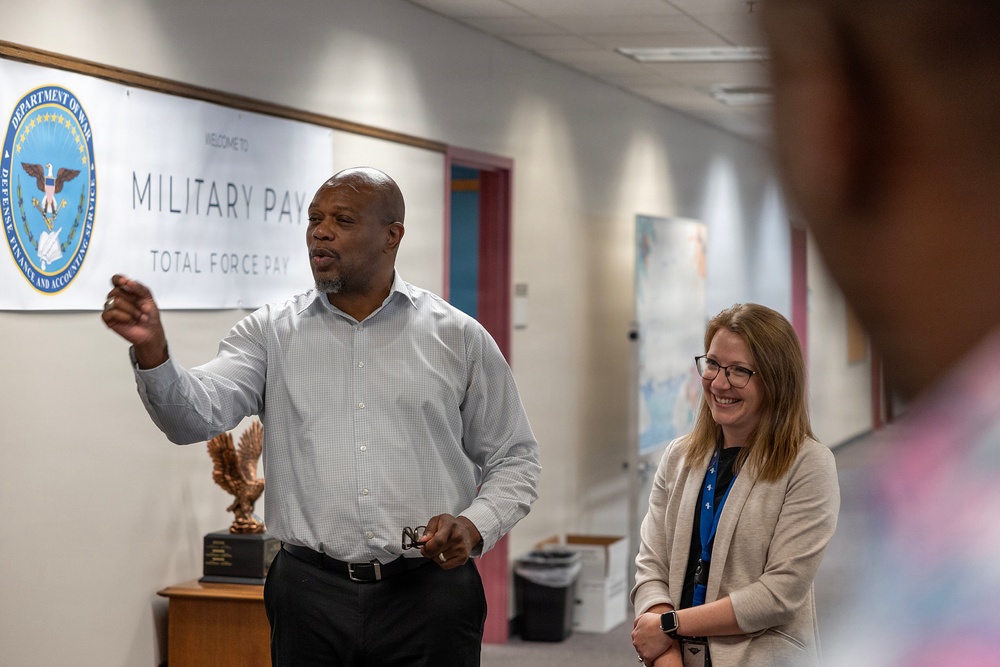 AMPO employees learn reserve pay, tour DFAS