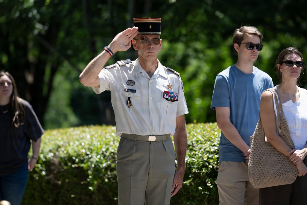 Commander of the Guard U.S. Army Capt. Sean Paul Stolarski Conducts His Last Walk as a Tomb Sentinel