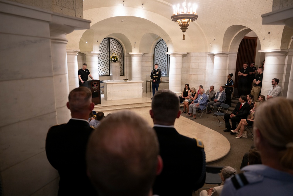 Commander of the Guard U.S. Army Capt. Sean Paul Stolarski Conducts His Last Walk as a Tomb Sentinel