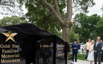AFMAO leadership delivers remarks during Gold Star Families Monument Dedication Ceremony