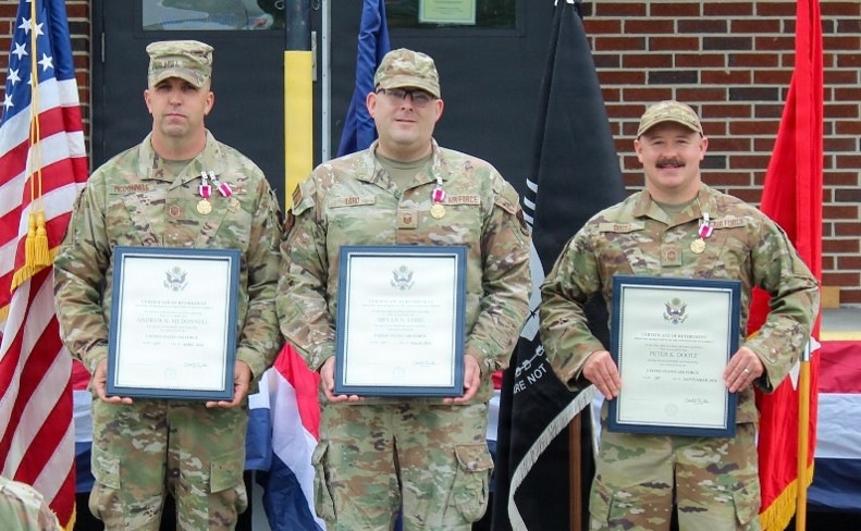 Three Maine Air National Guard Members Retire During Ceremony at South Portland Air National Guard Station