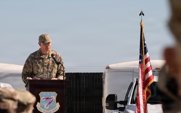 Colonel Joel "JP" Pauls Speaks at Medical Group Change of Command Ceremony