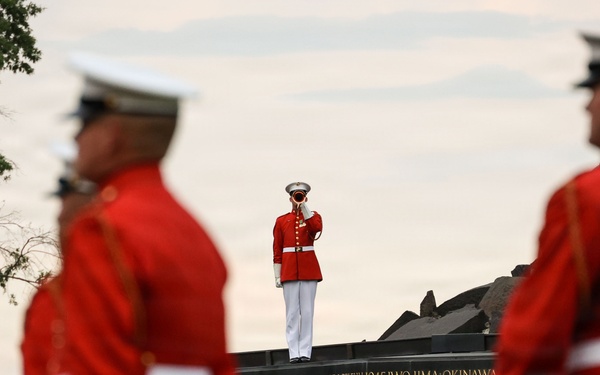 Marine Barracks Washington Hosts Michigan Representative at a Sunset Parade