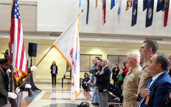 NAMRU San Antonio, PHC-West Soldiers present Colors at USAA Army Birthday Celebration