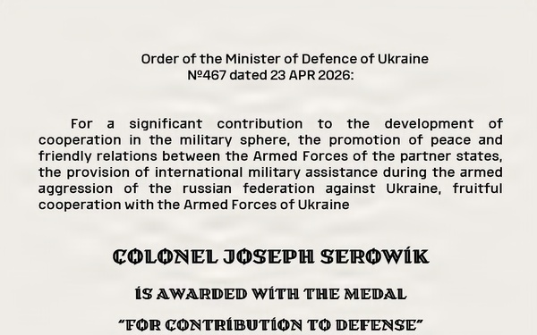 CAC Officer Receives Ukrainian Medal