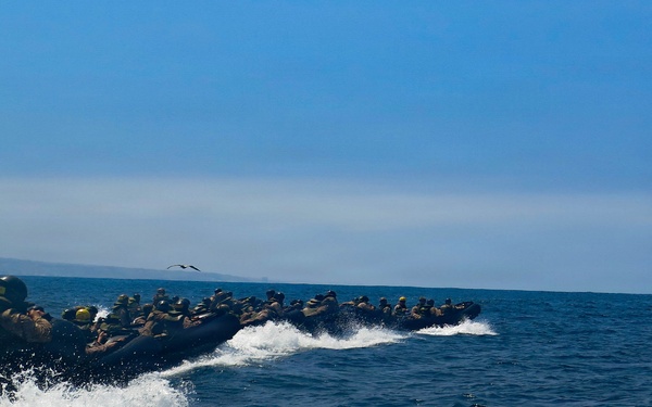 2nd Bn., 5th Marines rehearse open ocean transit, night clandestine landing