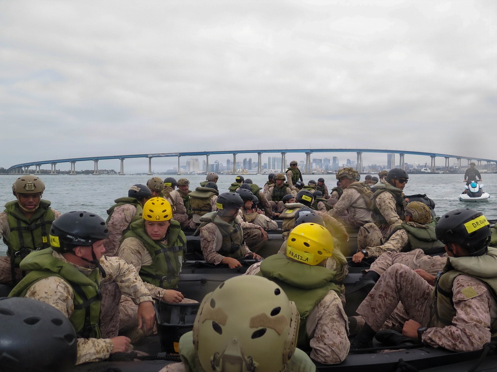 2nd Bn., 5th Marines practice loading, unloading in LCU