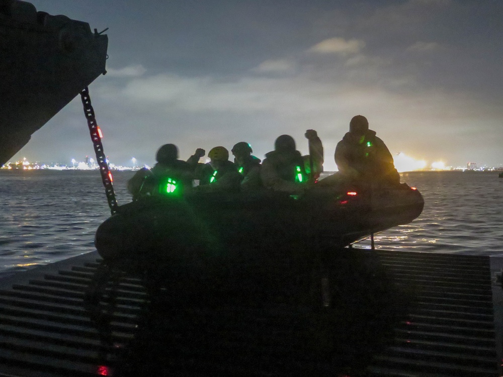 2nd Bn., 5th Marines practice loading, unloading in LCU
