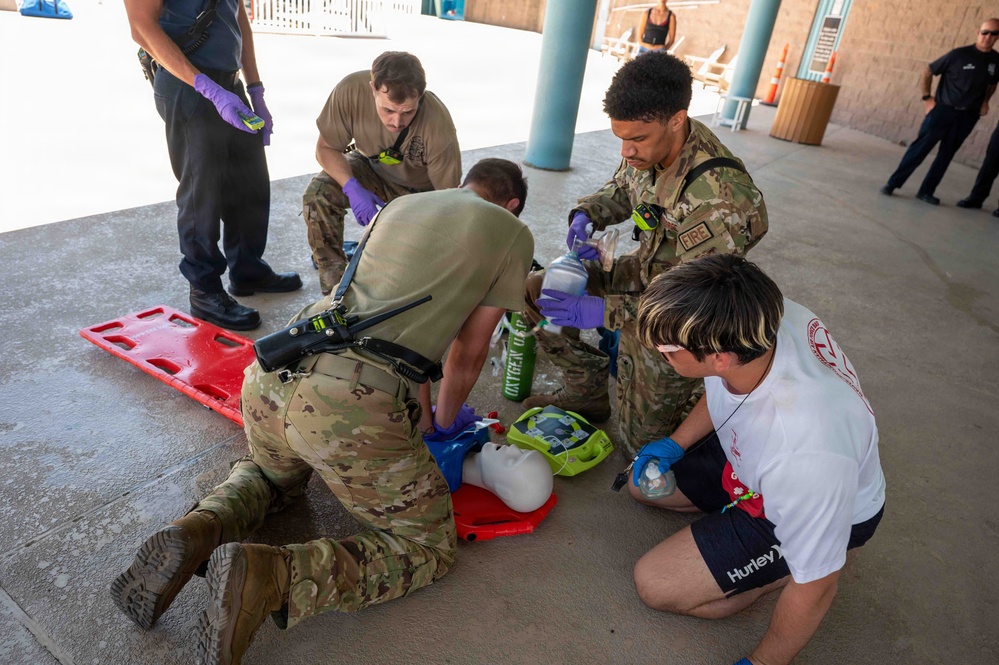 Davis-Monthan fire personnel and lifeguards train for water emergencies