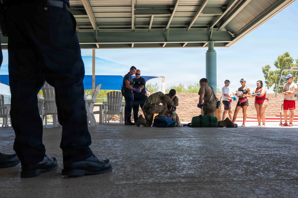 Davis-Monthan fire personnel and lifeguards train for water emergencies