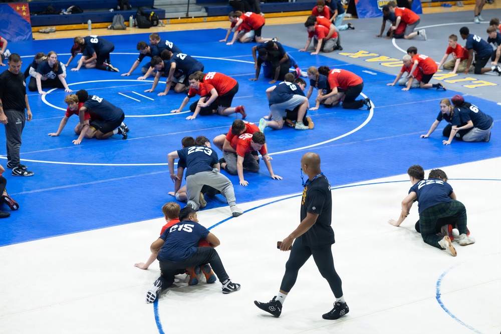 Marine Corps Sports Leadership Academy wrestling clinic