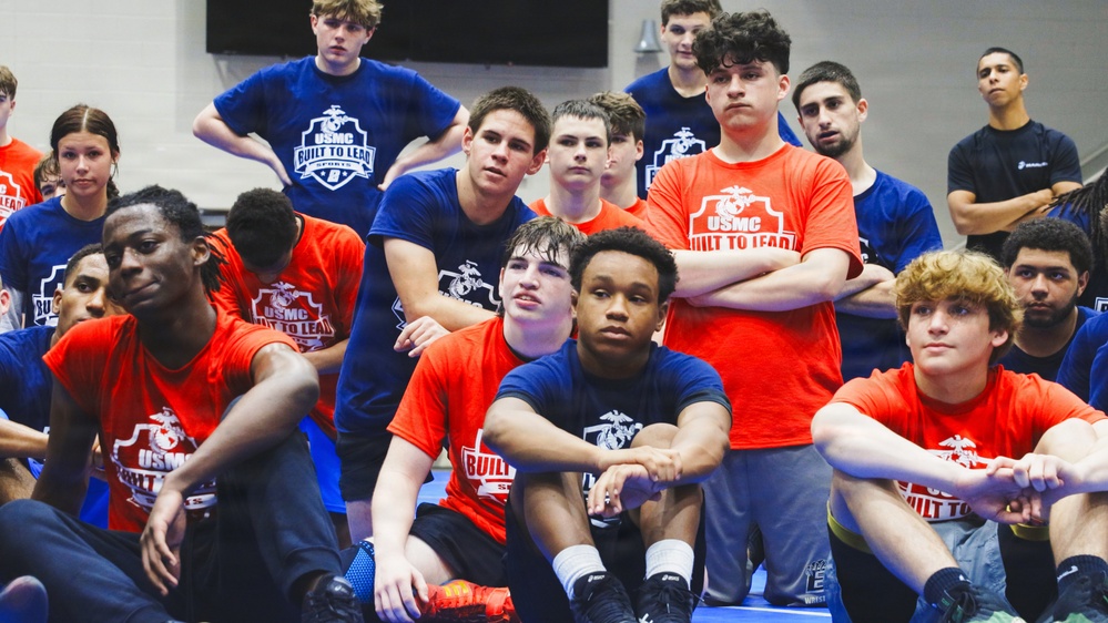 Marine Corps Sports Leadership Academy wrestling clinic