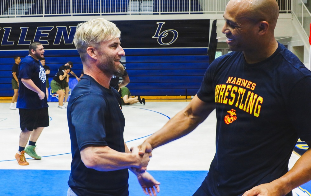 Marine Corps Sports Leadership Academy wrestling clinic