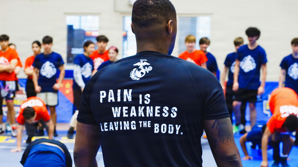 Marine Corps Sports Leadership Academy wrestling clinic