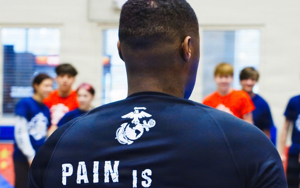 Marine Corps Sports Leadership Academy wrestling clinic