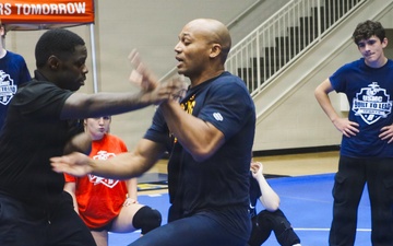 Marine Corps Sports Leadership Academy wrestling clinic