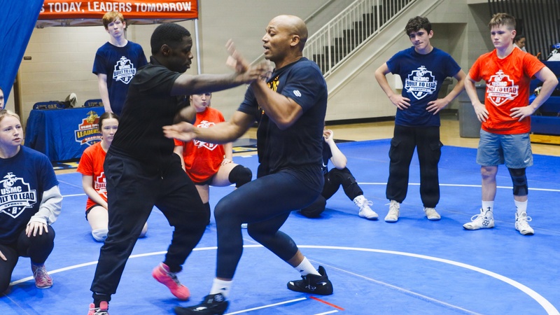 Marine Corps Sports Leadership Academy wrestling clinic