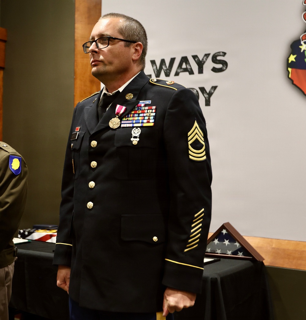 First Sergeant With ‘Toughness of Infantry and Compassion of Chaplain’ Retires After Nearly Three Decades of Military Service