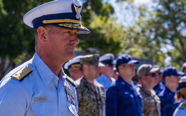 Reserve Pacific Area conducts Change of Watch ceremony at Coast Guard Island