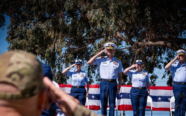 Reserve Pacific Area conducts Change of Watch ceremony at Coast Guard Island
