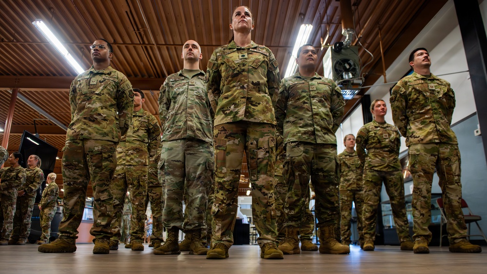 60th AES change of command ceremony