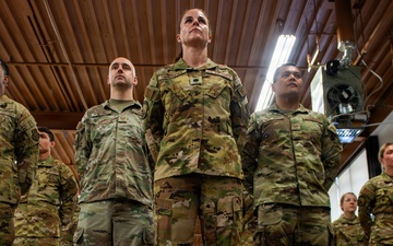 60th AES change of command ceremony