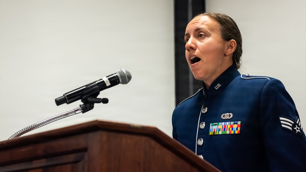 60th AES change of command ceremony
