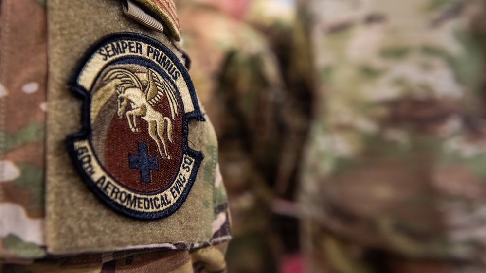 60th AES change of command ceremony