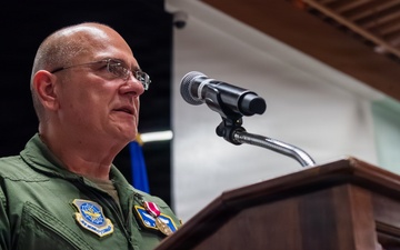 60th AES change of command ceremony
