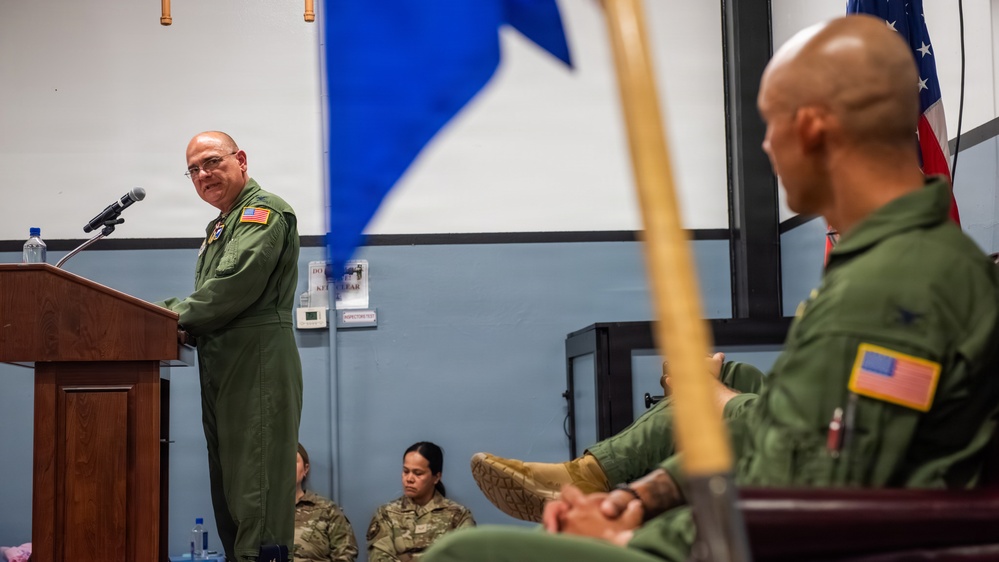 60th AES change of command ceremony