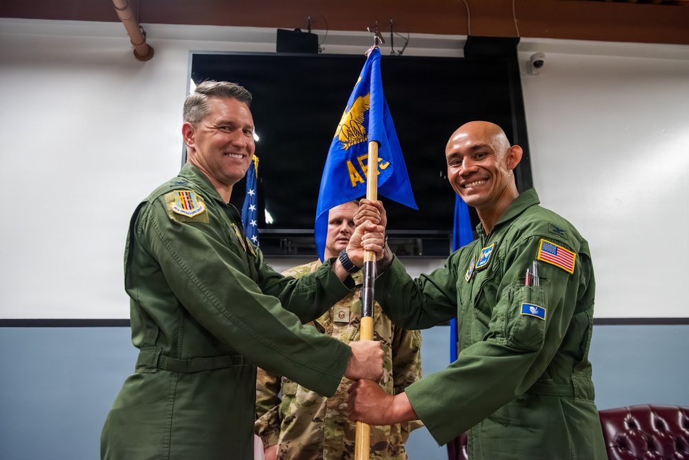 60th AES change of command ceremony