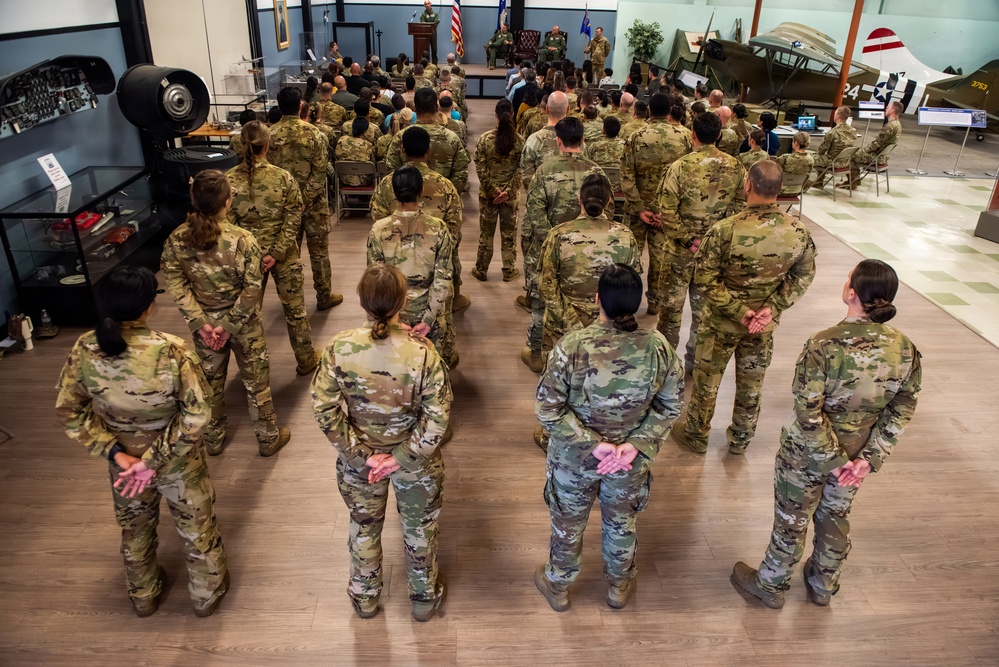 60th AES change of command ceremony