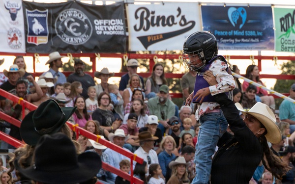 Marine Corps Mounted Color Guard participates in Elizabeth Stampede 2026