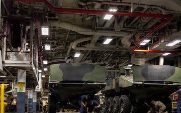 26th Marine Expeditionary Unit’s Type Commanders Amphibious Training | ACV Chain Down
