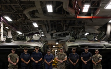 26th Marine Expeditionary Unit’s Type Commanders Amphibious Training | ACV Chain Down